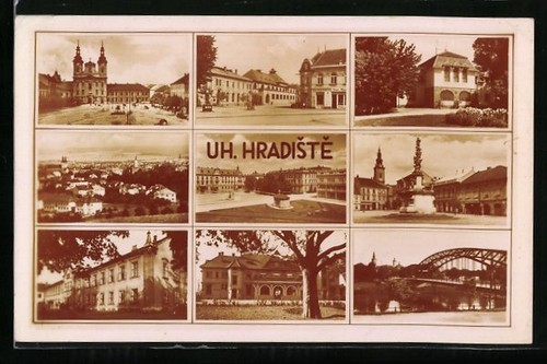 Cartolina hradiste piazza - cartolina, uh.