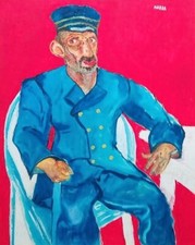 PINO MAZZA OLIO SU TAVOLA