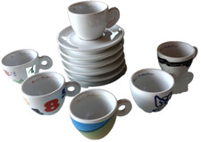 6 TAZZE TAZZINE ESPRESSO AMICI ILLY COLLECTION 1993 NUOVE