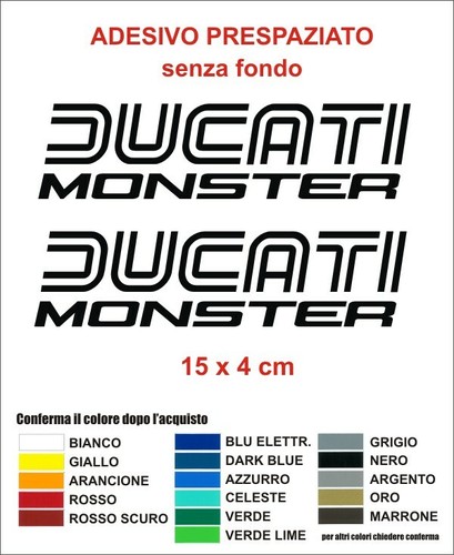 Adesivi ducati monster old - adesivi,