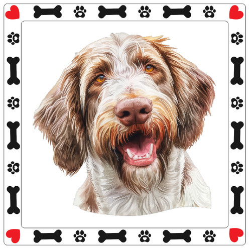 Adesivo cane spinone - adesivo, italiano