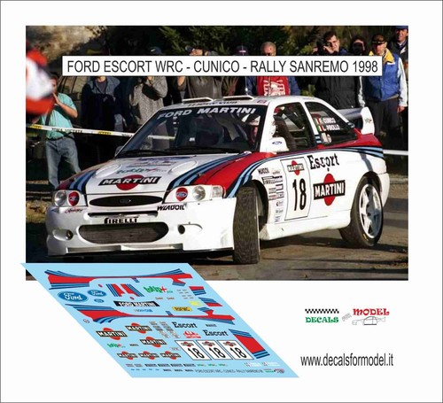 Decals ford escort wrc - 1:43,