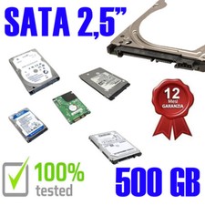 Hard Disk Sata 2,5" 500gb USATO Testato 100% NOTEBOOK PORTATILE GARANZIA 1 ANNO 