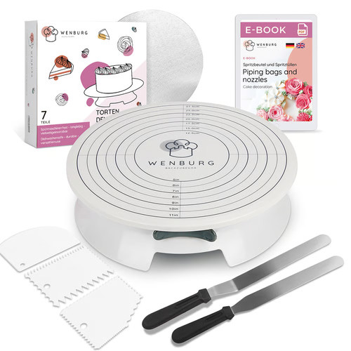 Set piatto per torta - , girevole