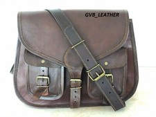 Borsa in pelle vintage marrone pelle morbida donna outing messenger tracolla ...