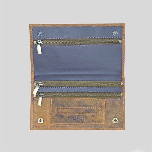 Porta tabacco pelle vintage - tabacco,