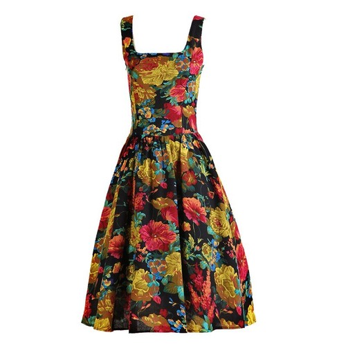 Abito donna smanicato cotone