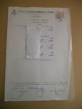 BEL DOCUMENTO MUNICIPALE DEL COMUNE CASTELLAMMARE DI STABIA CON MARCHE COMUNALI