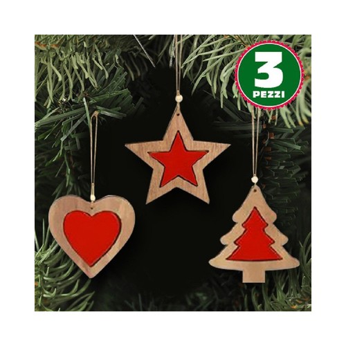 Appendini natale legno - natale, in