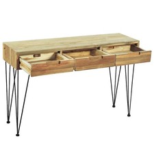 Tavolo Consolle 120x35x76 cm in Legno Massello di Teak