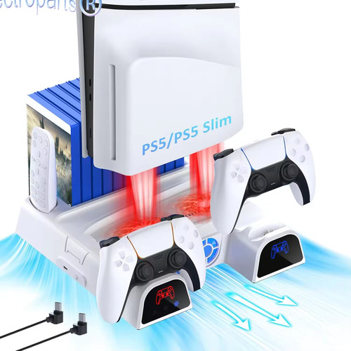 Ps5 slim stand con ventola - ps5,