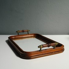 Antico vassoio il legno con