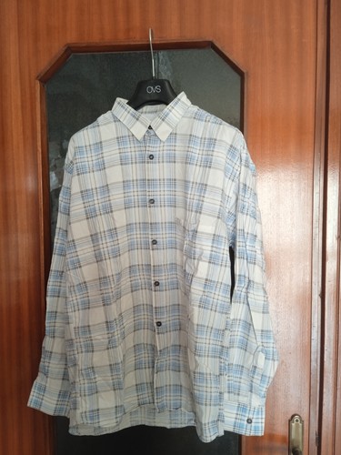 Camicia blu bianca quadri - e,