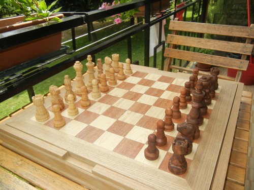 Gioco scacchi legno - gioco, in