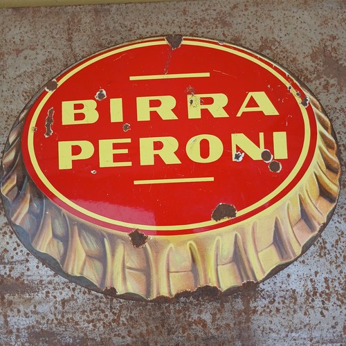 Insegna smaltata tappo peroni - smaltata,