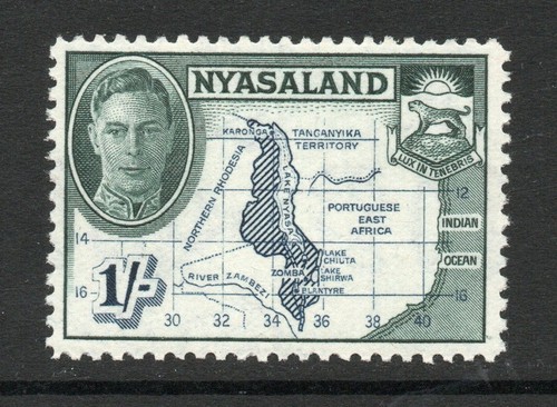 Nyasaland 1945 indaco e - indaco,