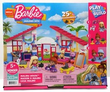 + GWR34 Malibu Villa House Casa-Barbie-Mega Construx-Mattel -303 pezzi