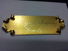 targa Porta Nome Ottone h 2,5