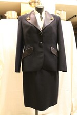 Tailleur, Giacca e Gonna lana nero, Luyisa Spagnoli taglia 48