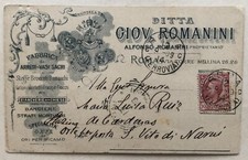Cartolina Pubblicitaria Alfonso Romanini arredi sacri chiesa stoffe Roma T16