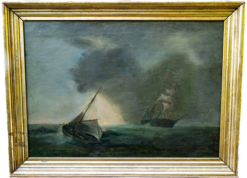 Quadro olio tela pezzo - , di