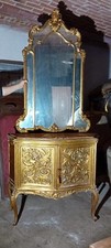 Antica Consolle Dorata Con Specchiera