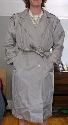 Trench vintage grigio opaco