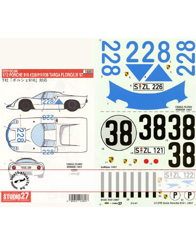 St27 decalcomania porsche - decalcomania,