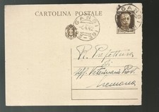 Italia Regno Cartolina postale 30 c. - Viaggiata 1942 - Da Gangi