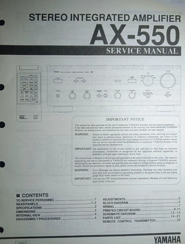 Yamaha 550 amplificatore - yamaha, ax-550