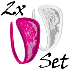 1 Paio Donna C-String Pizzo