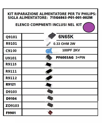 Kit riparazione alimentatore - kit,