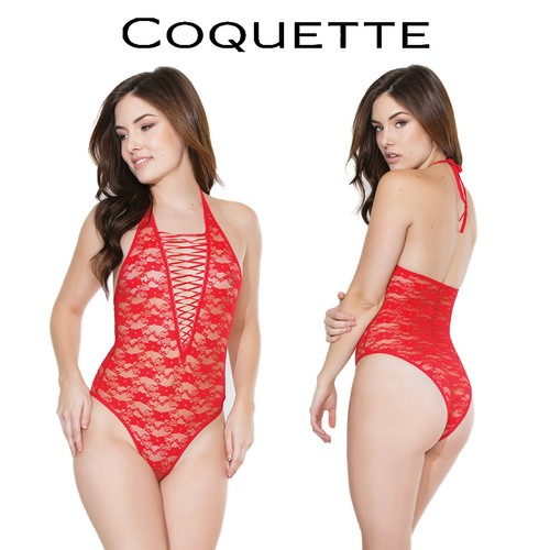 Coquette body rosso ricamato - body,