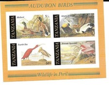 Tanzania - Uccellini - Uccelli - Blocco - MNH