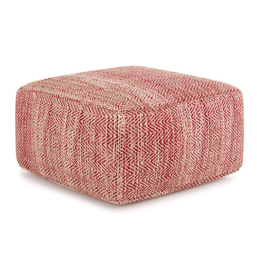 Simplihome nate square pouf - nate,