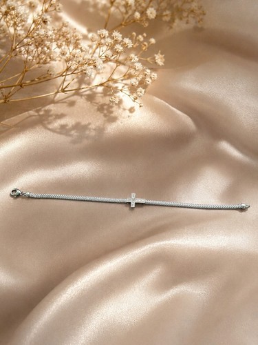 Bracciale croce argento 925 - bracciale,