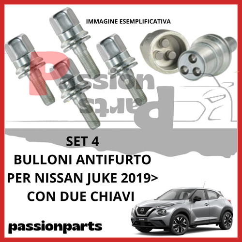 Kit bulloni antifurto cerchi - kit, 4