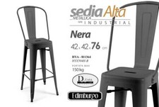 SGABELLO ALTO SCHIENALE SEDIA