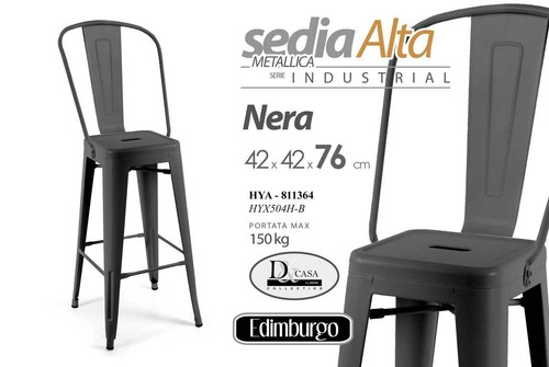 Sgabello alto schienale sedia - alto,