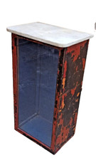 Teca Vetrina Antica In Legno Marmo scultura XIX SECOLO toscana