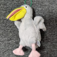 Peluche Pakuncho grigio pellicano con catena a sfera