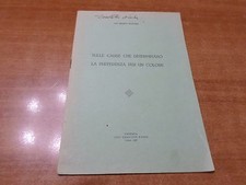 Ernesto Paglione SULLE CAUSE CHE DETERMINANO LA PREFERENZA PER UN COLORE 1938