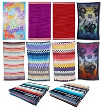 Telo mare Missoni asciugamano spiaggia in spugna di puro cotone 100% colorato