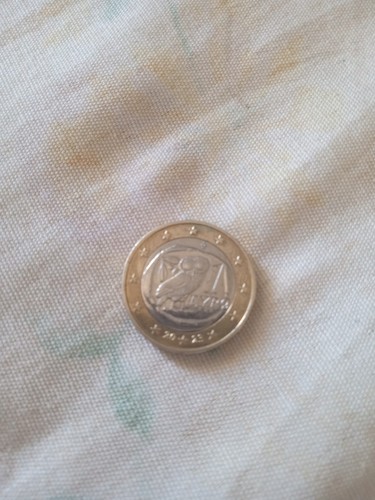 Moneta euro grecia civetta - 1,