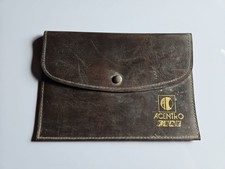 Borrsello Di Bordo Brown Porta Libretto Auto D'epoca Concessionaria Fiat Acentro