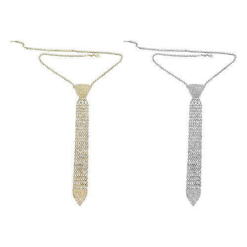 Collana con strass cravatta - collana,