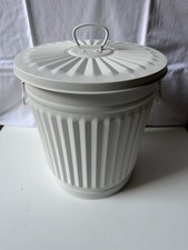 bidone spazzatura esterno Pattumiera Secchio Latta Vintage Metallo 18 Lt