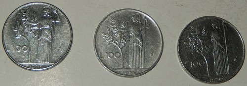 Italia 100 lire anni - lire,
