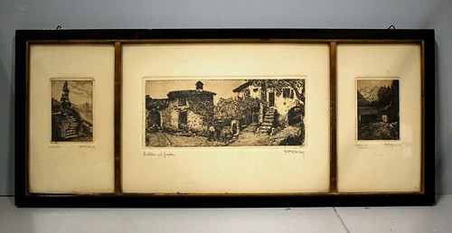 Antico quadro trittico stampa - trittico,