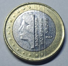 Moneta euro 2001 - moneta,